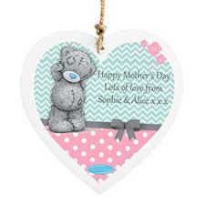 Personalised Me to You Pastel Wooden Heart Decoration Image Preview